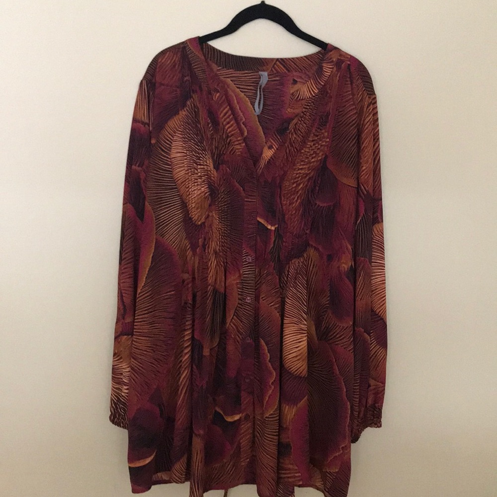 Melissa McCarty Seven flower tunic/blouse 2X
